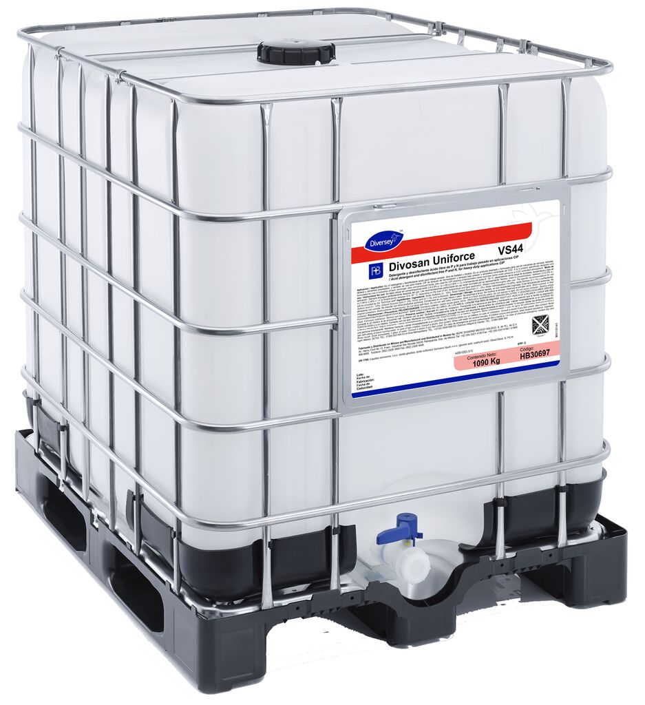 DIVOSAN UNIFORCE VS44 1090kg - LIMPIADOR ÁCIDO PARA LIMPIEZA PROFUNDA EN APLICACIONES CIP